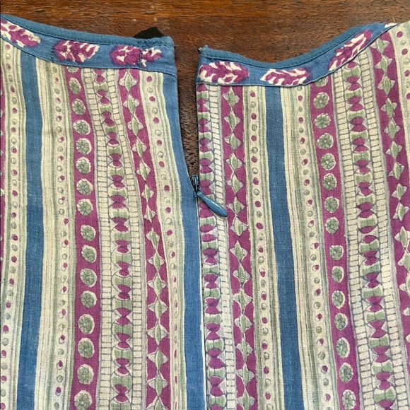 LUCKY BRAND Long Sleeve Bohemian Peasant Tiered Maxi Dress Floral Blue/White S - Picture 6 of 8